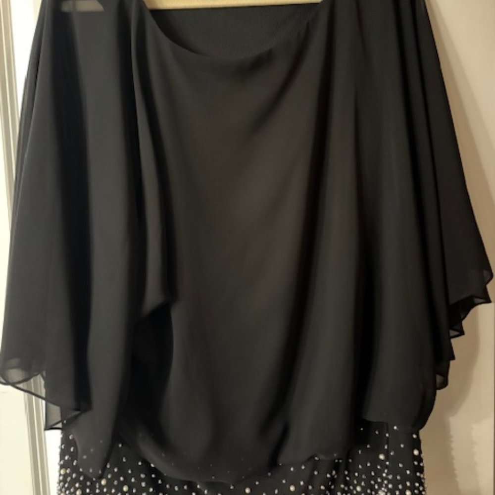 READY FOR NEW YEARS. 3X BLACK SPARKLE BLOUSE
